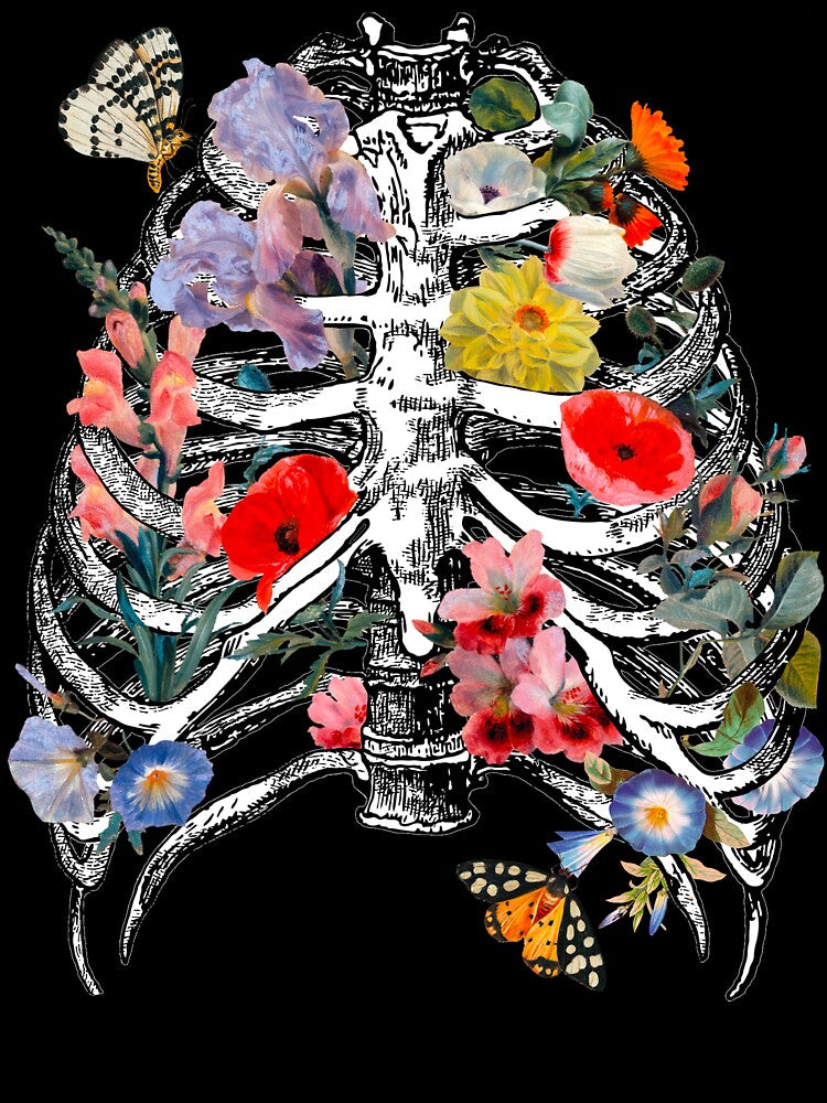 Ribcage and flowers gothis fairycore by HotSnob