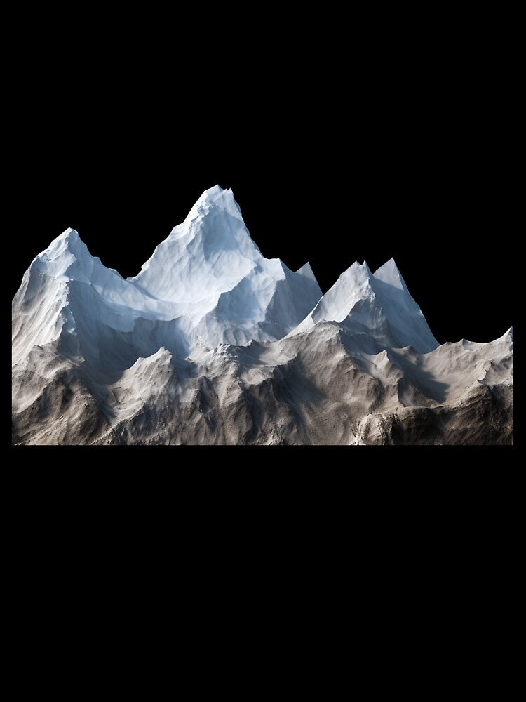 Minimalist Mountain Peak - Aesthetic Adventure Line Art by DraftDose