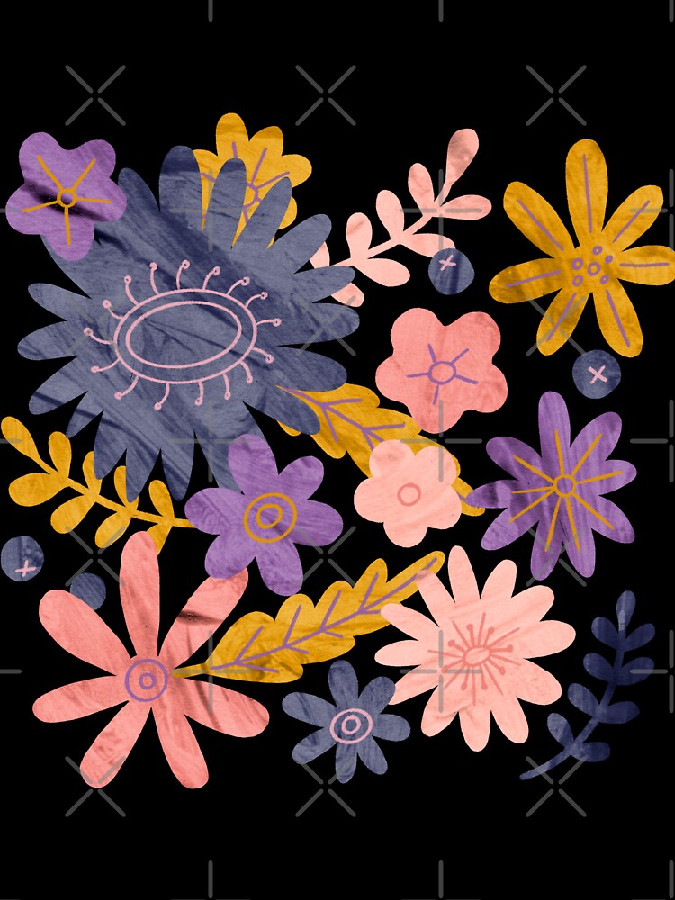Retro 70's Flowers by artmayte