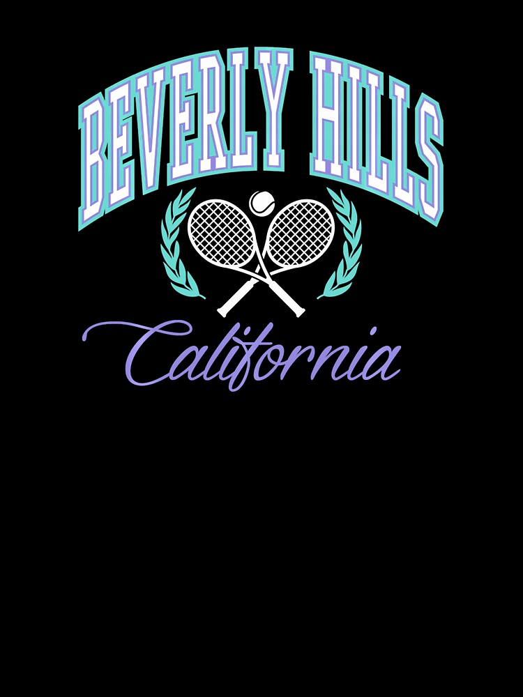 Beverly Hills Tennis Crest California Vintage Sport Style by WayTBeenkenArt