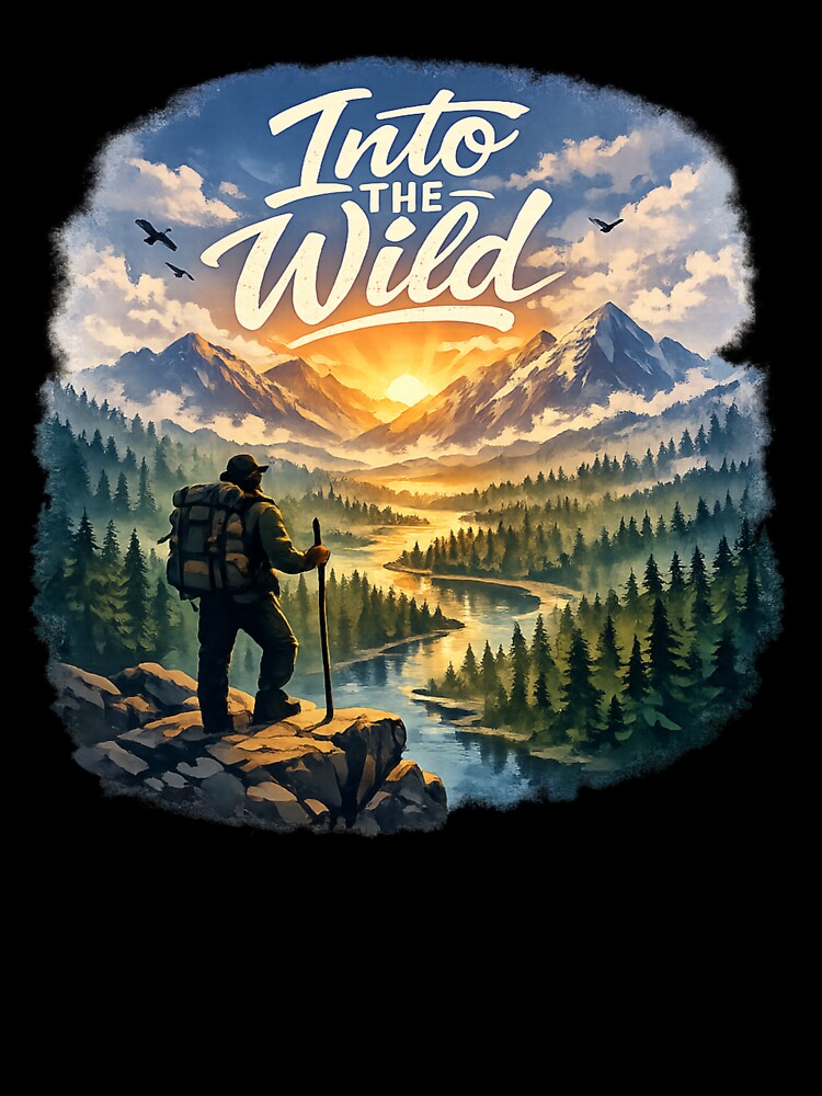 Into The Wild Adventure Explorer – Mountain Wilderness Travel Nature Hiking Graphic by ArtWaveStudio8