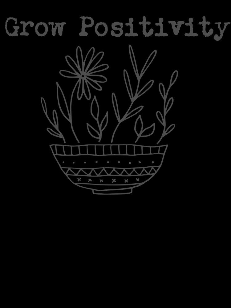 Grow Positivity | Funny Plant | Plant Mom | Succulent | House Plants | Plants | Plant Lady | Plant Lover | Gardener | Gardening | Plant on a Stool by ShoniwDesigns