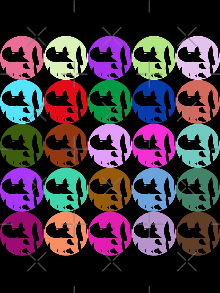 Abstract line art, geometric shapes,  polygon and circles lineart collection  (colored) #63 by Henri Le Vatius