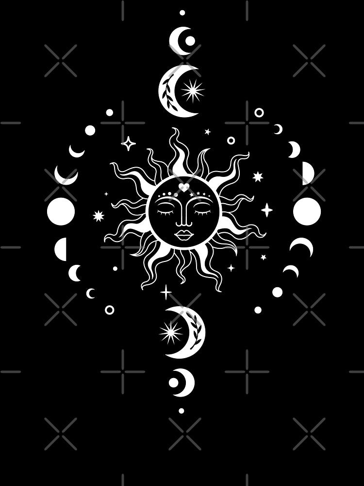 Sun and moon phase boho by ShutterKapan