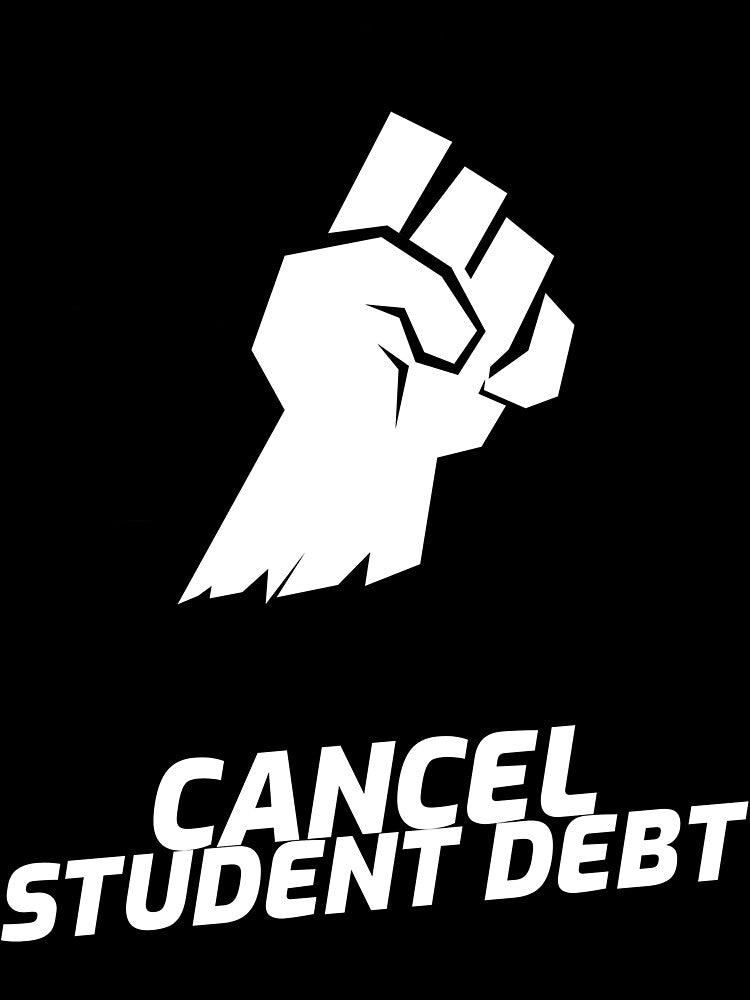 Cancel Student Debt Protest Saying with Hands Clenched by SocialStreet