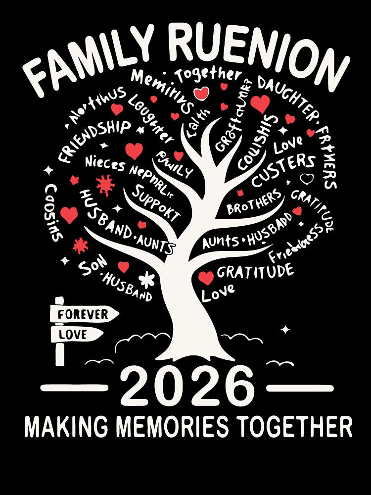 Family Reunion 2026 | Making Memories Together Tree Design by kiralynstration