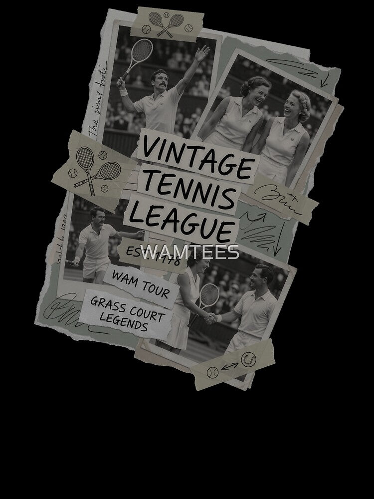 Vintage Tennis League Retro 1978 Collage by WAMTEES