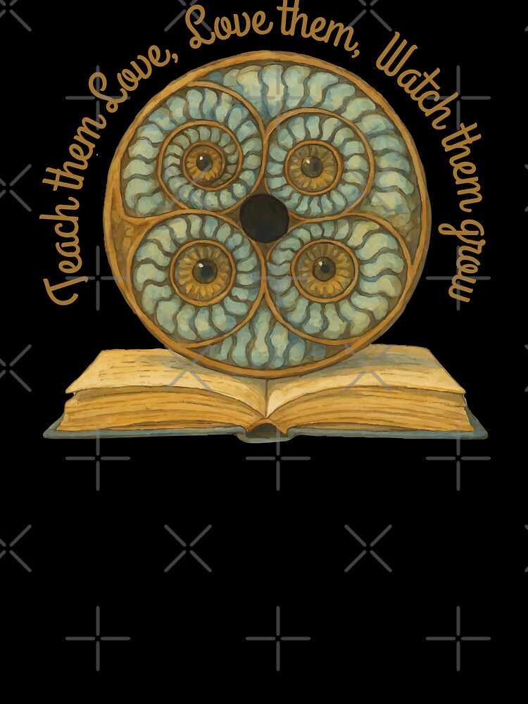 Teach them Love, Love them, Watch them grow with Amonite Crystal Geometric Art by ArtDesignTp