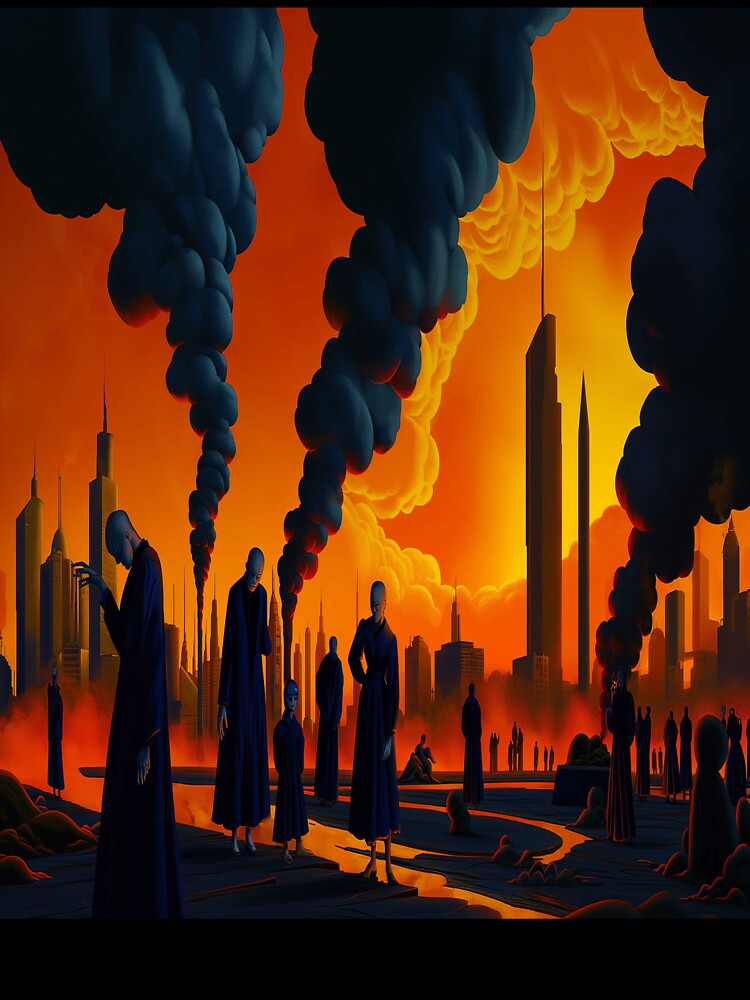 Dystopian Cityscape at Dusk by grahamlori