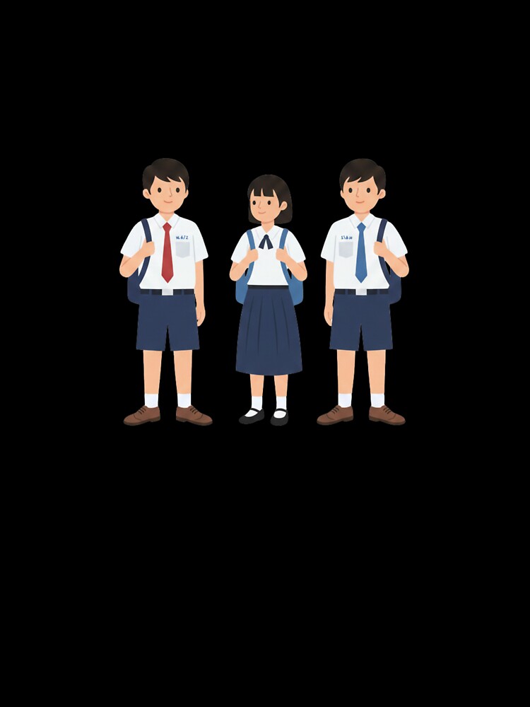 Nostalgic School Days: Thai Students in Uniform by Thidagrafictic