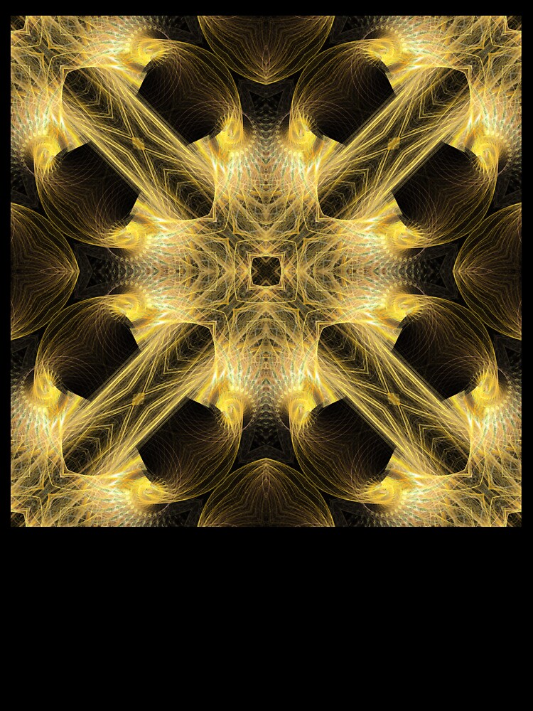 overlapping cream crosses on a brown ground by effervescence