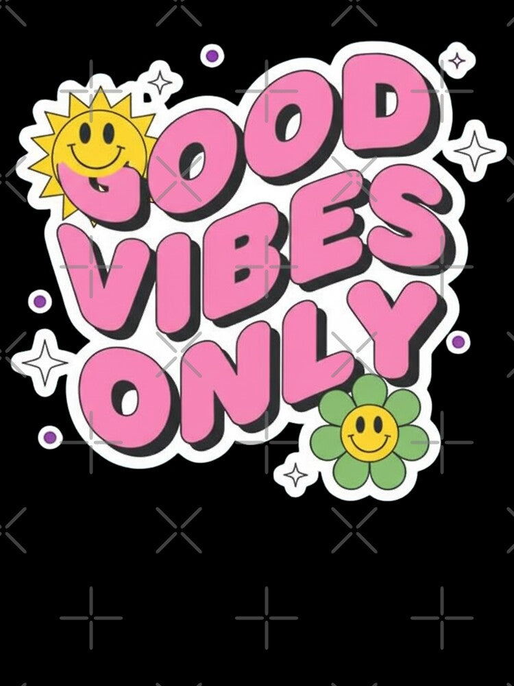 good Vibes Only retro Typography Design tshirt by anandsiva2703