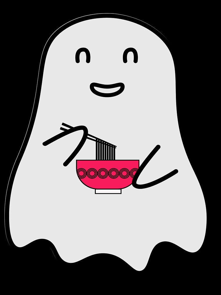 Cute Ghost Ramen Funny Halloween by au2515