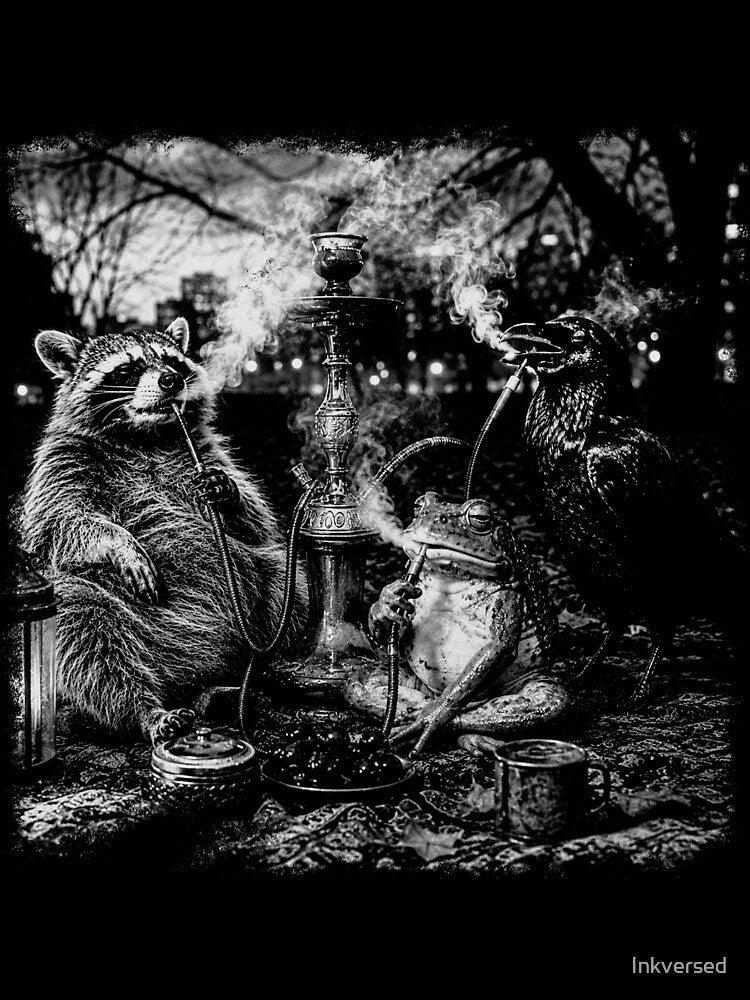 Late Night Hookah Animal Crew by Inkversed