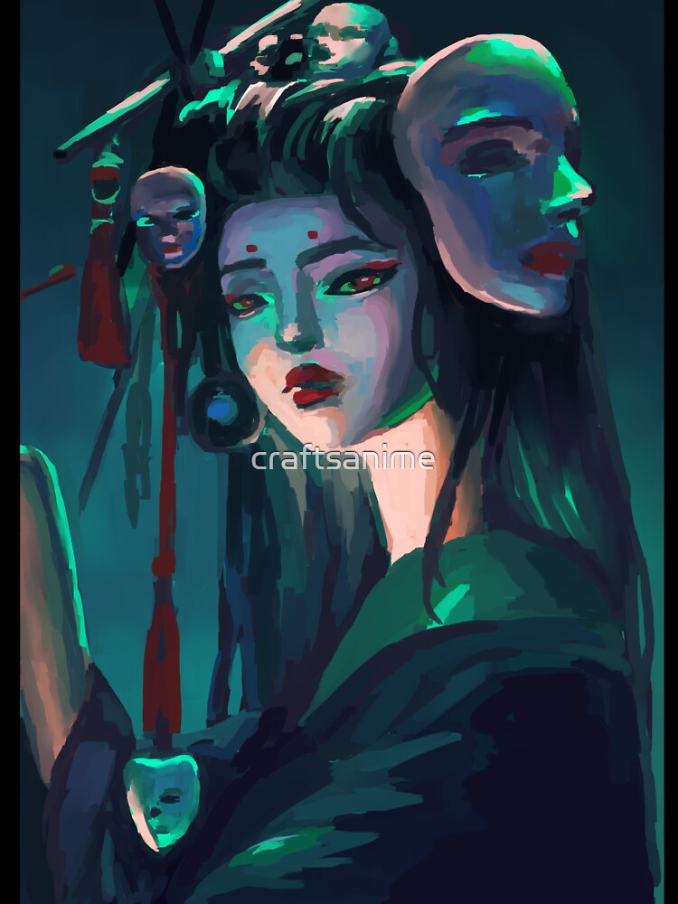 Japanese Geisha Anime art by craftsanime