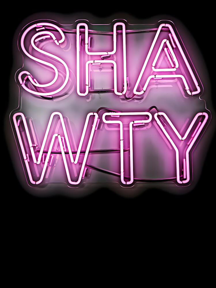 Shawty Neon Glow - Retro Urban Sign Art by ZingZest