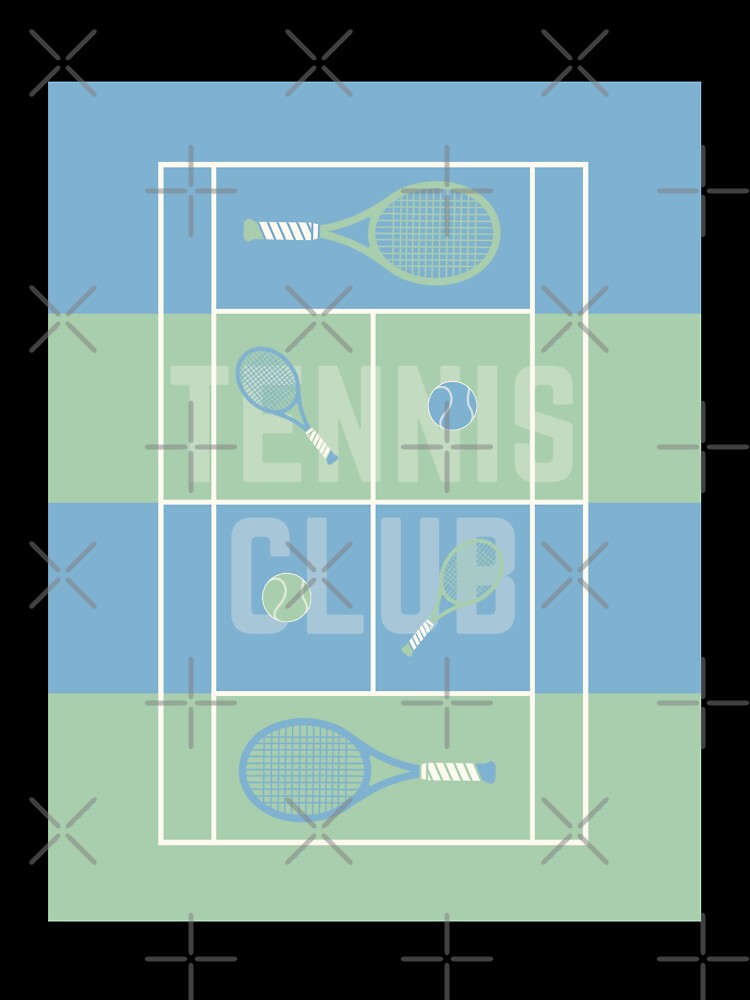 ​Vintage Preppy Tennis Club Aesthetic Illustration by HBBS DESIGNS