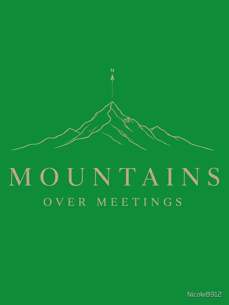 Minimalist premium design for those who prefer mountains to any meeting. Exquisite mountain illustration and timeless typography for outdoor enthusiasts, hikers, and nature lovers. by Nicole8912