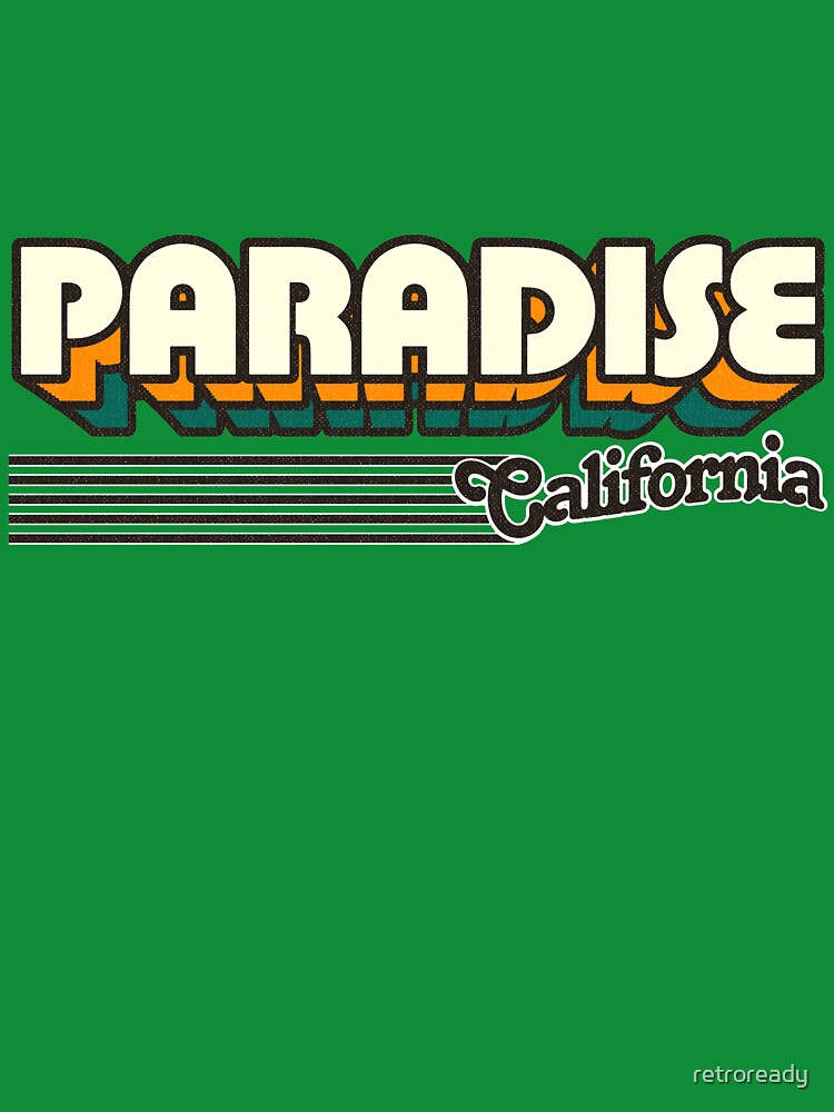 Paradise, California | Retro Stripes by retroready