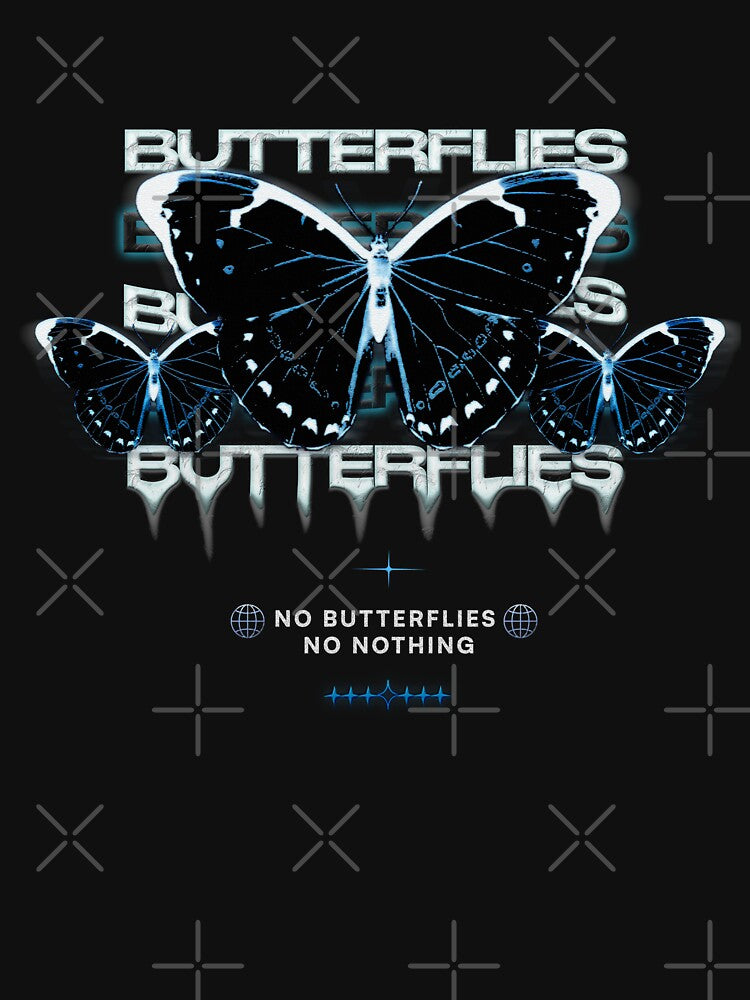 Grunge Butterflies Streetwear Design by Cyber-Cyanide