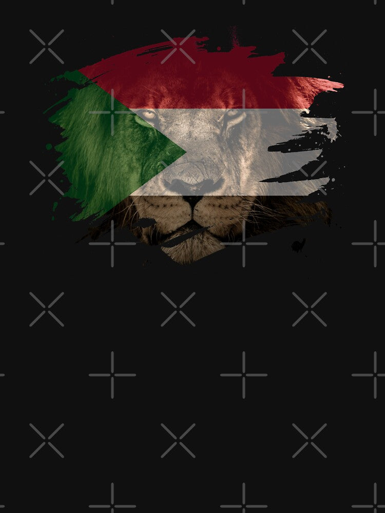 Sudan Flag & African Lion Picture   Sudanese Pride T Shirt by ockshirts