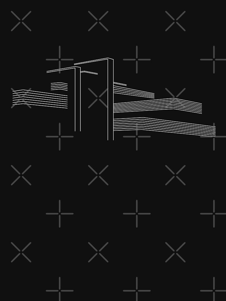 Falling Water minimalistic line art by TinyTreeHugger