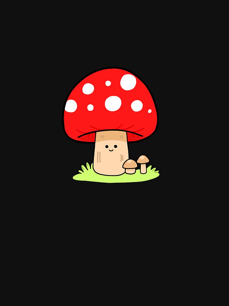 Cute Kawaii Mushroom Cartoon Illustration by artwithsushie
