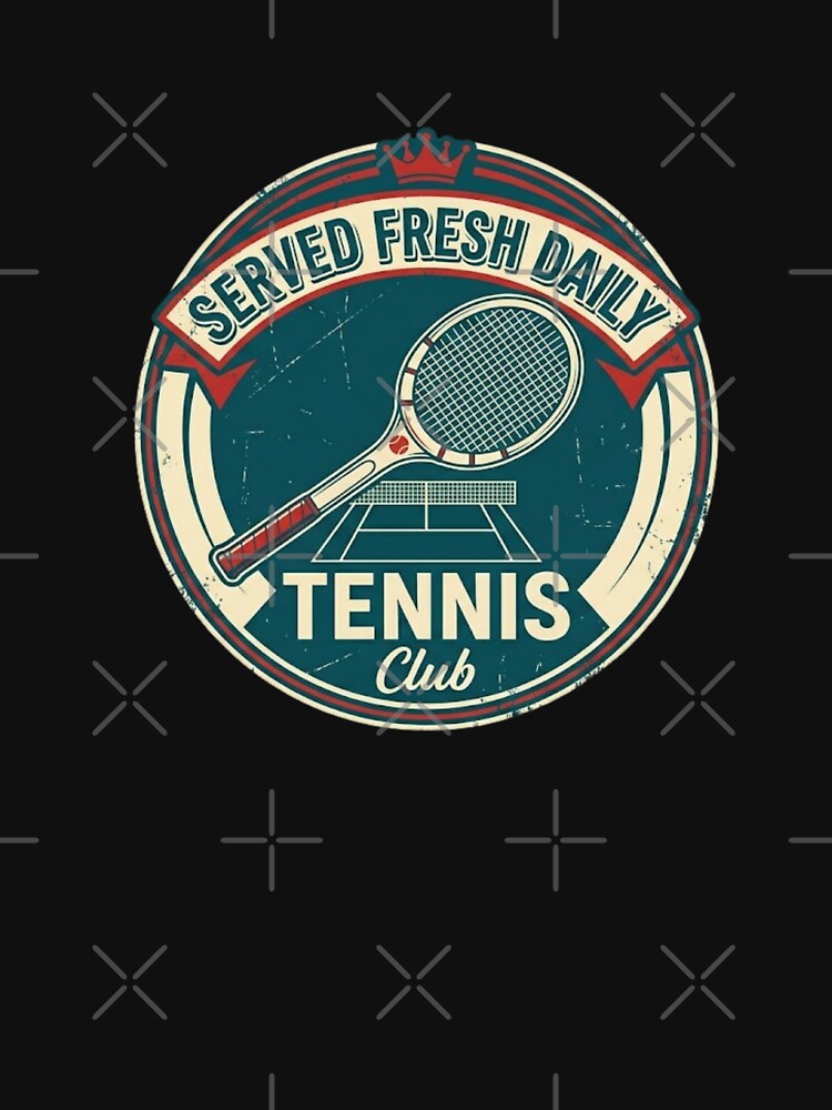 Served Fresh Daily Tennis Shirt Retro Tennis Design by RunningWhiskers