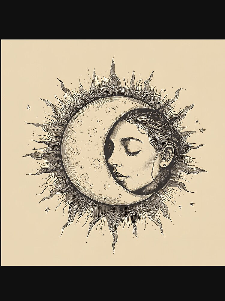 Sun Moon Celestial Line Art by qfvnisfenj3