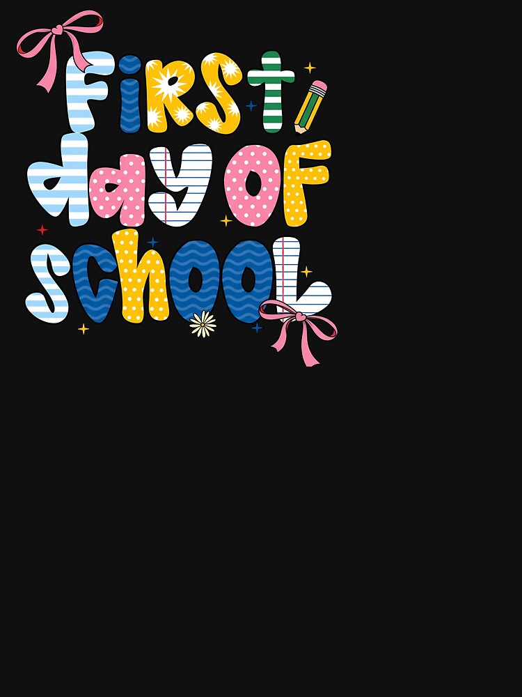 Cute Colorful First Day of School Girls Bow by KroghDs