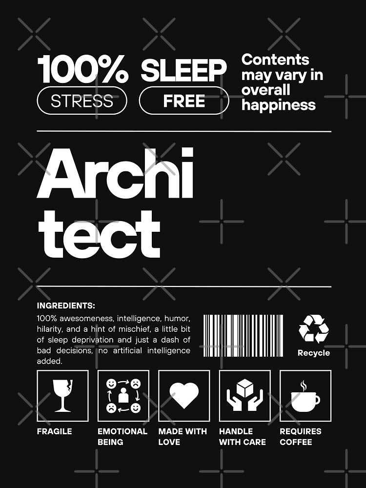Architect Funny T-Shirt by MapleBotter