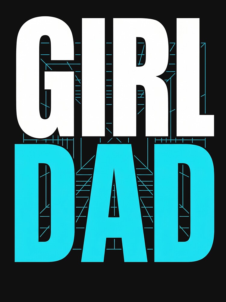 Modern Tech Girl Dad Geometric Typography by TeNovaStudio