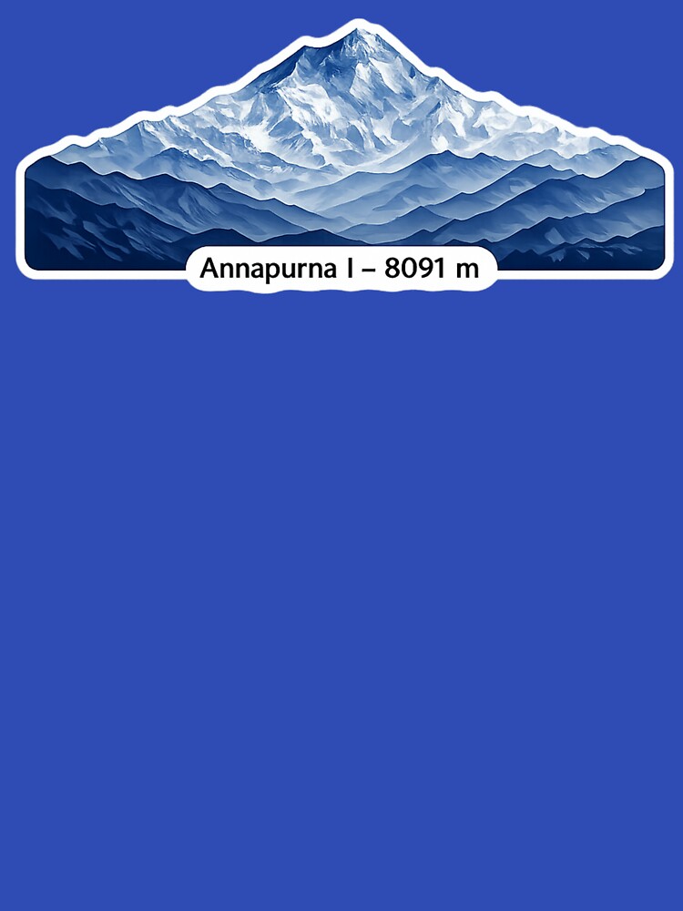 Annapurna I 8091 m – Minimalist Himalayan Mountain Sticker by GabeMountainArt