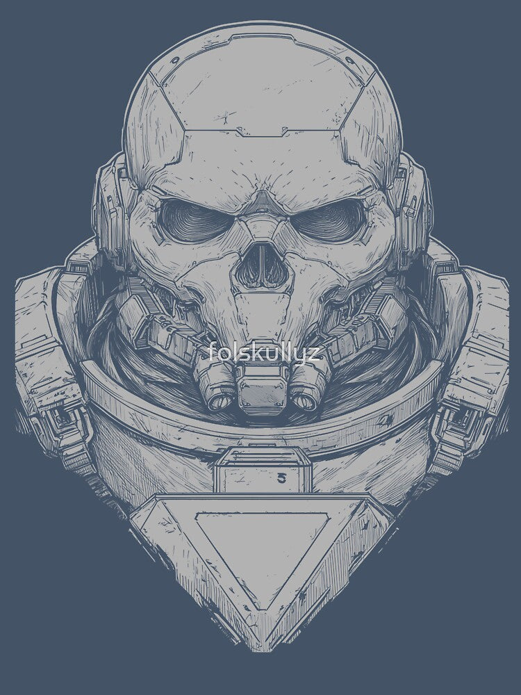 Cyber Skull Armor Graphic Tee by folskullyz