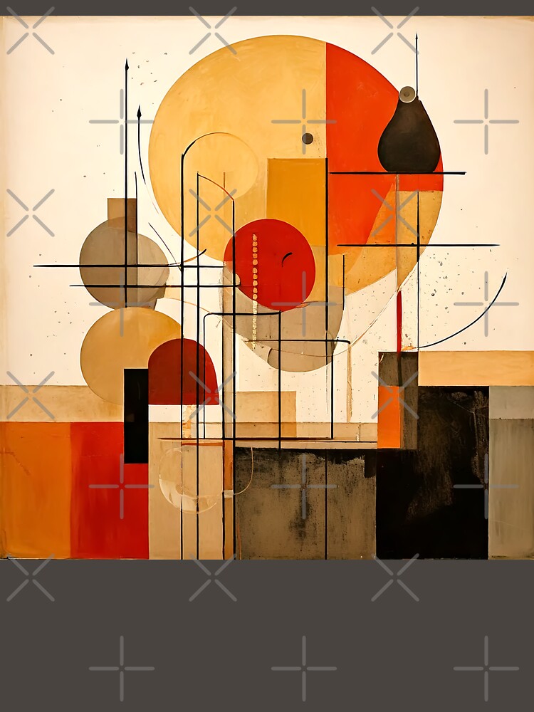 MCM - Mid Century Modern Art Painting - Abstract Earth Tones - Retro Geometric Shapes by CattlettArt