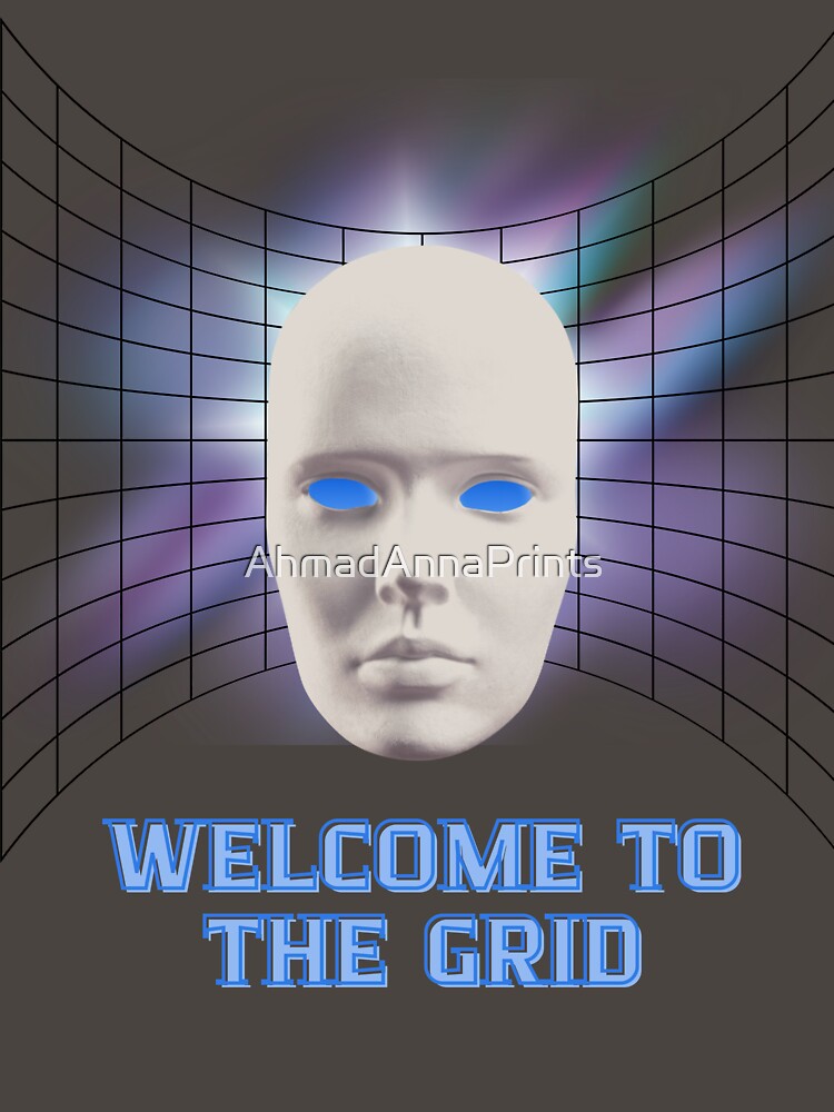 Welcome to the Grid Retro Futurism Art by AhmadAnnaPrints