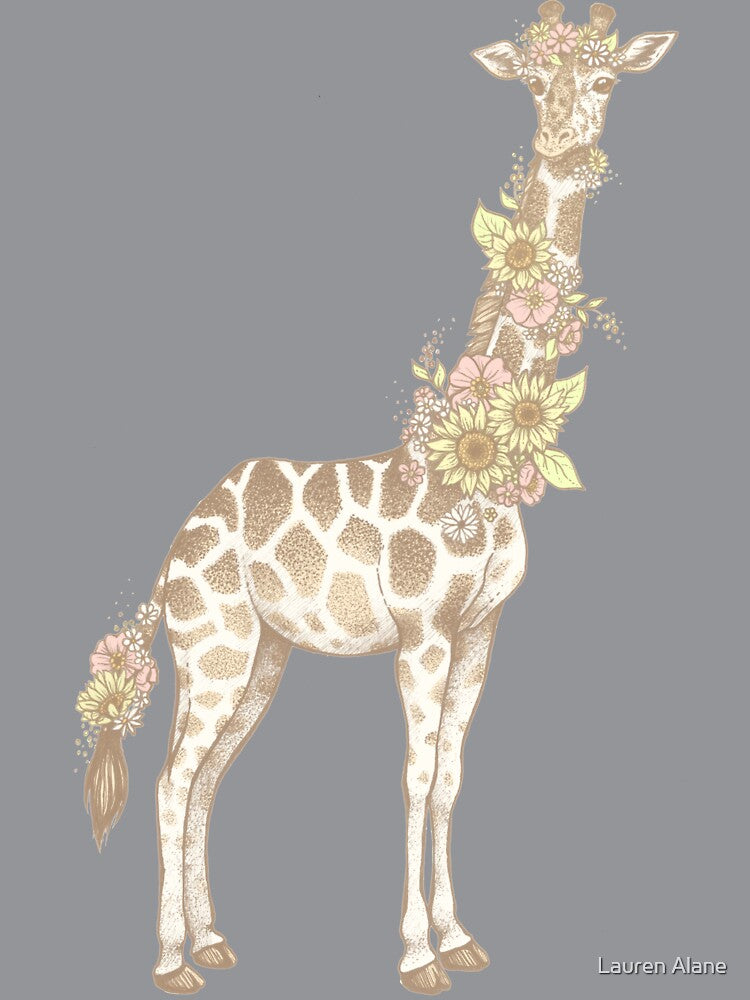 Floral Giraffe by Lauren Alane