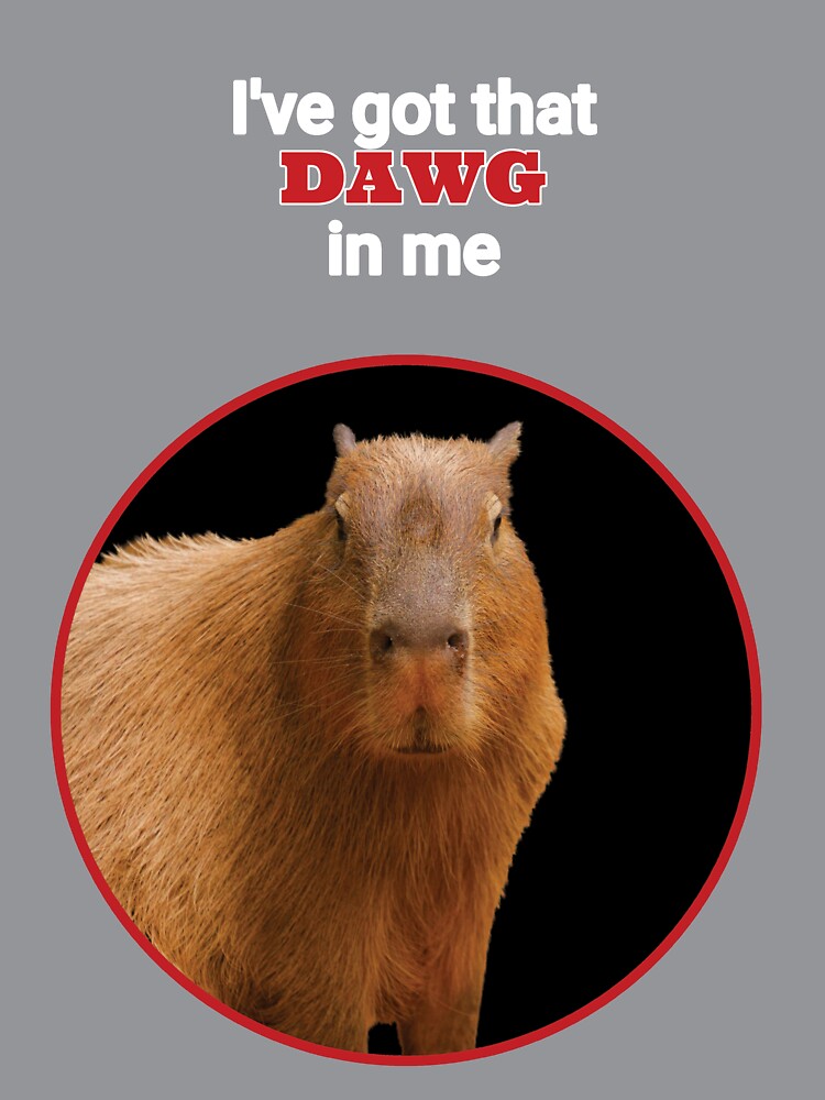 I've got that DAWG in me (Capybara, White BG) by AxelResinDesign
