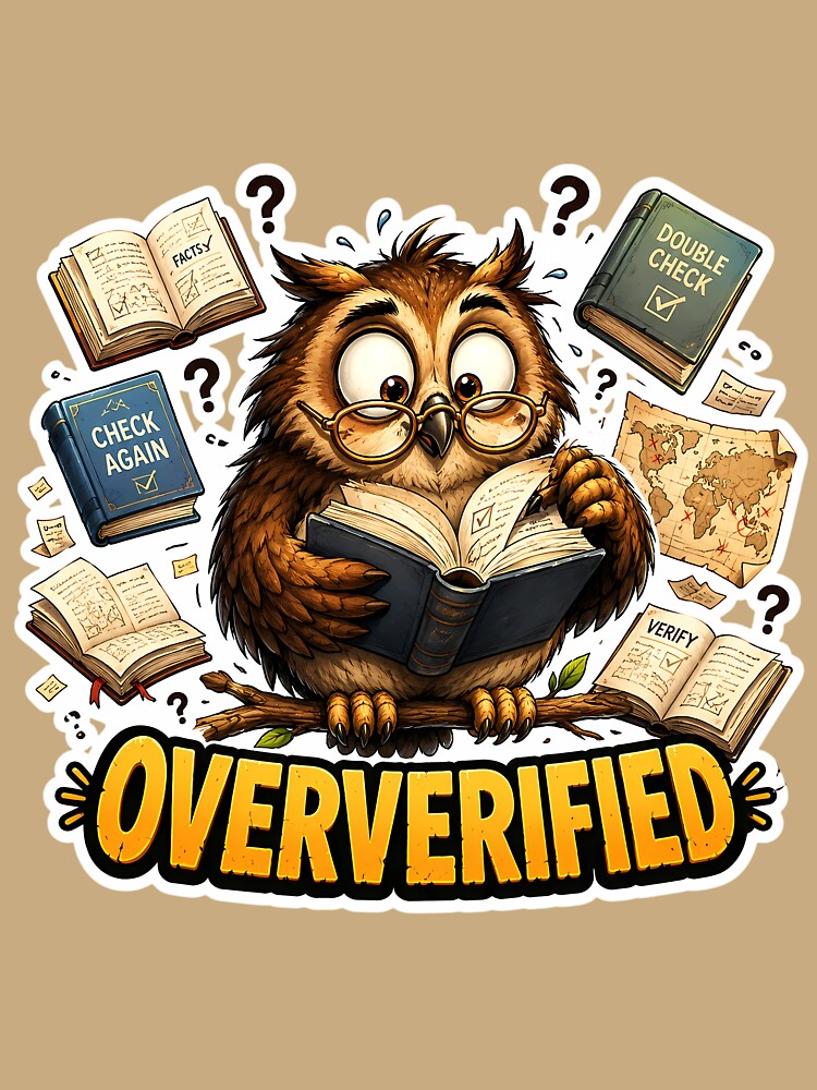 Oververified Owl – Funny “Oververified” Social Media Owl Meme by lazygum