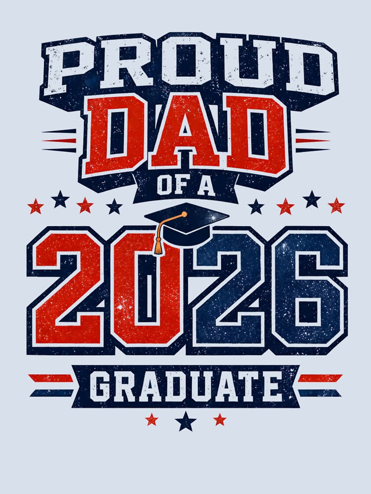 Proud Dad Class of 2026 Graduation Shirt – Varsity Style Design by EventDrop
