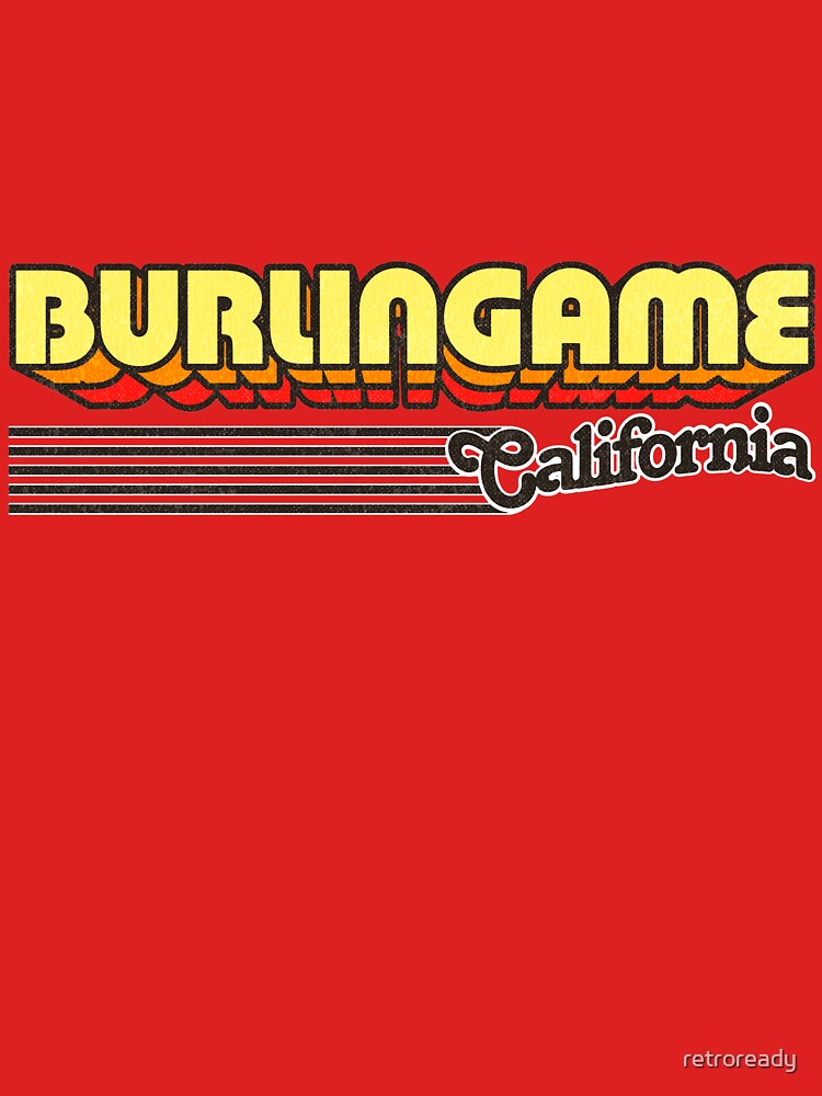 Burlingame, California | Retro Stripes by retroready