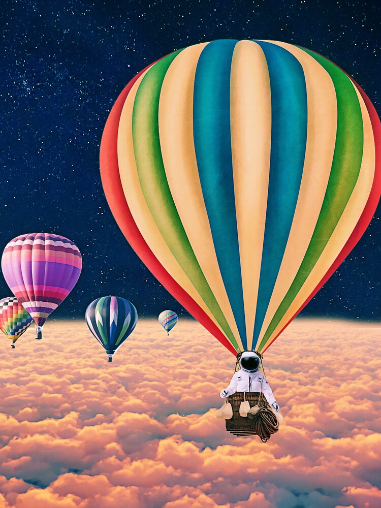 Astronauts Air Balloon Adventure by PopVelvet