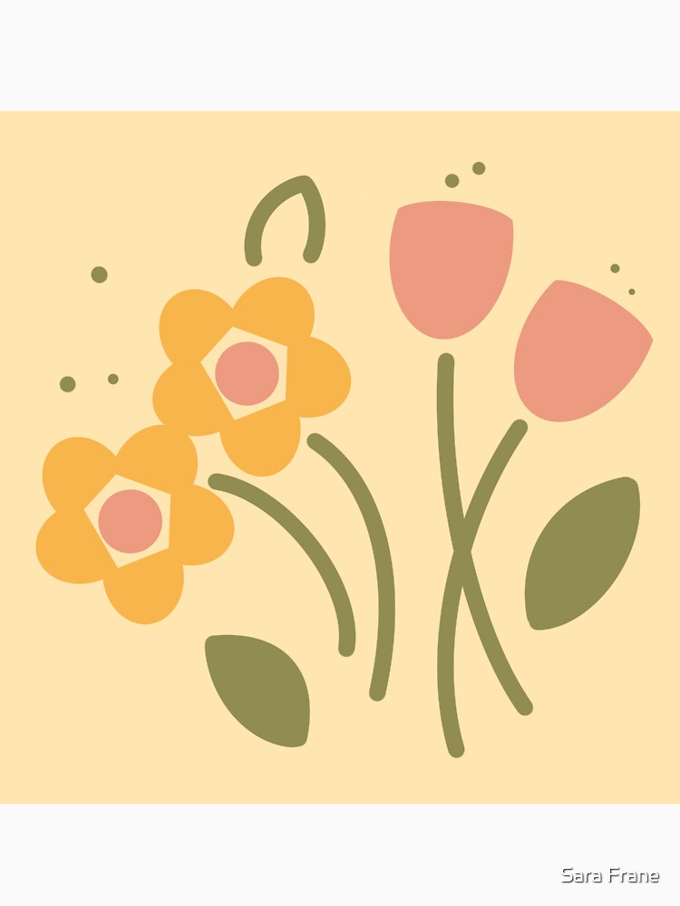 modern retro floral by Sara Frane