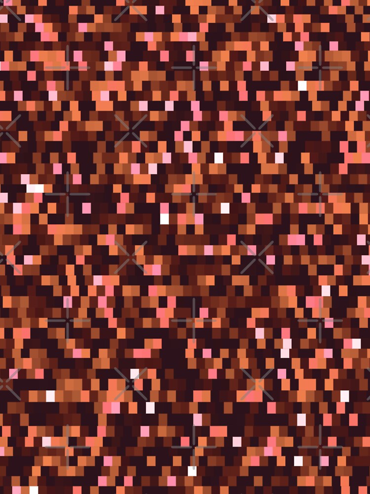Cinnamon and Caramel Pixels - Warm Geometric Brown Pattern by K Design Store