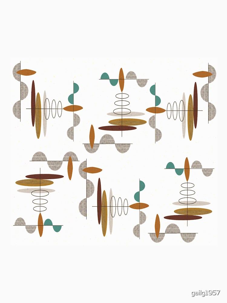 Mid-Century Modern Ovals and Lines by gailg1957