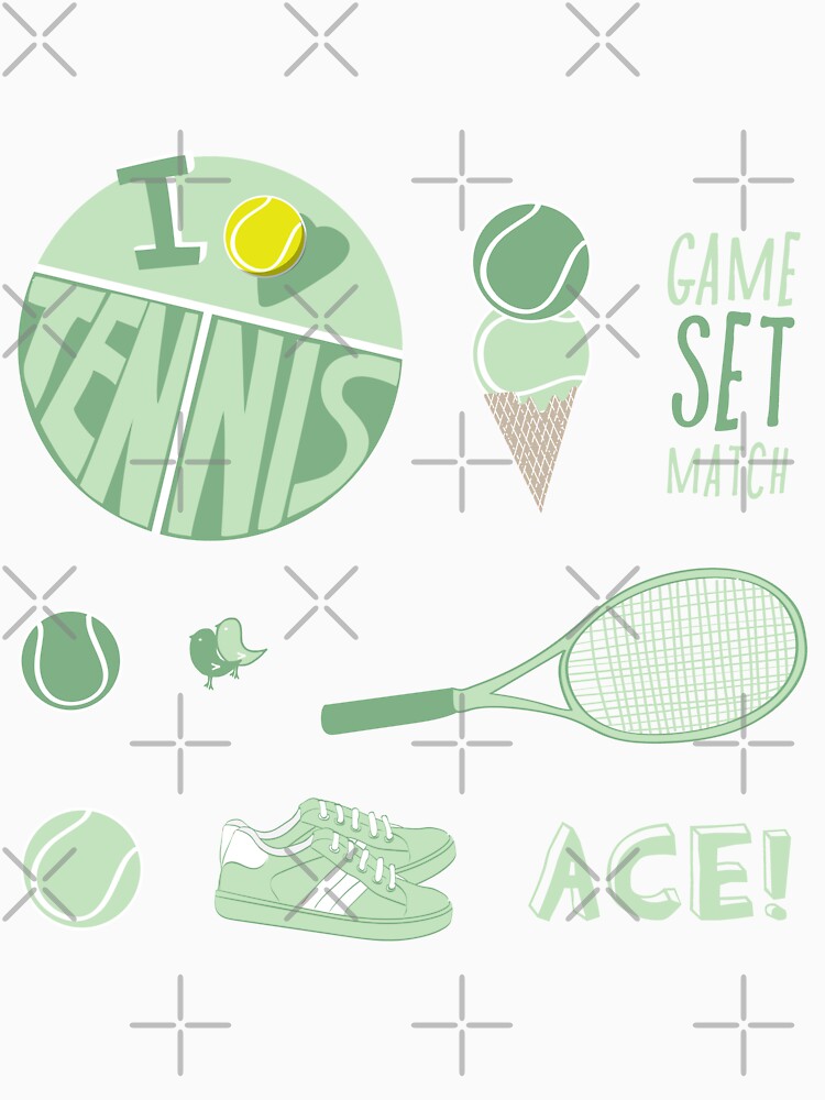 Light Green Retro Tennis Sticker Pack by The-Goods