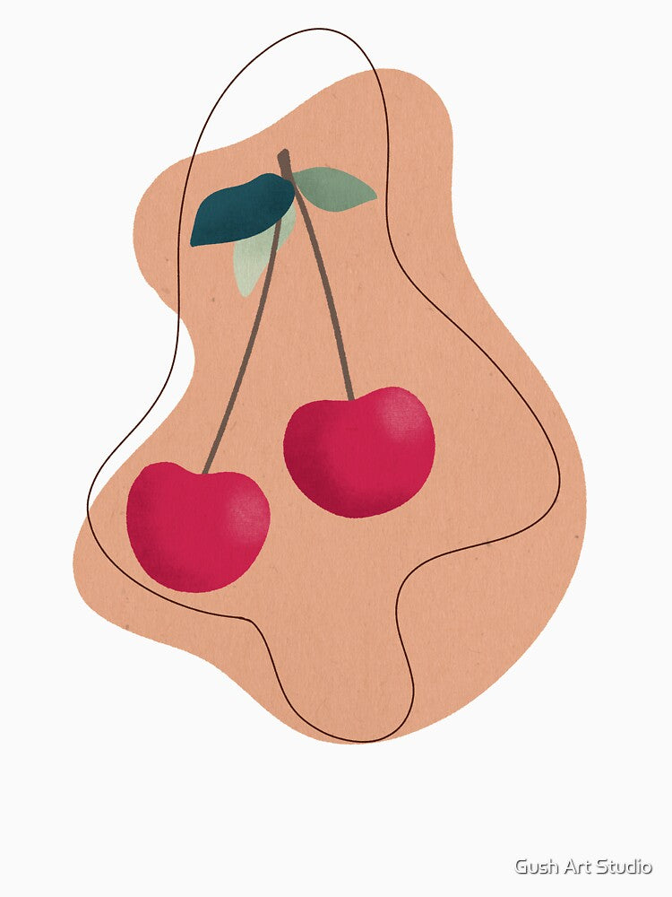 Modern Cherry, Fruit illustration by Ana Moguš