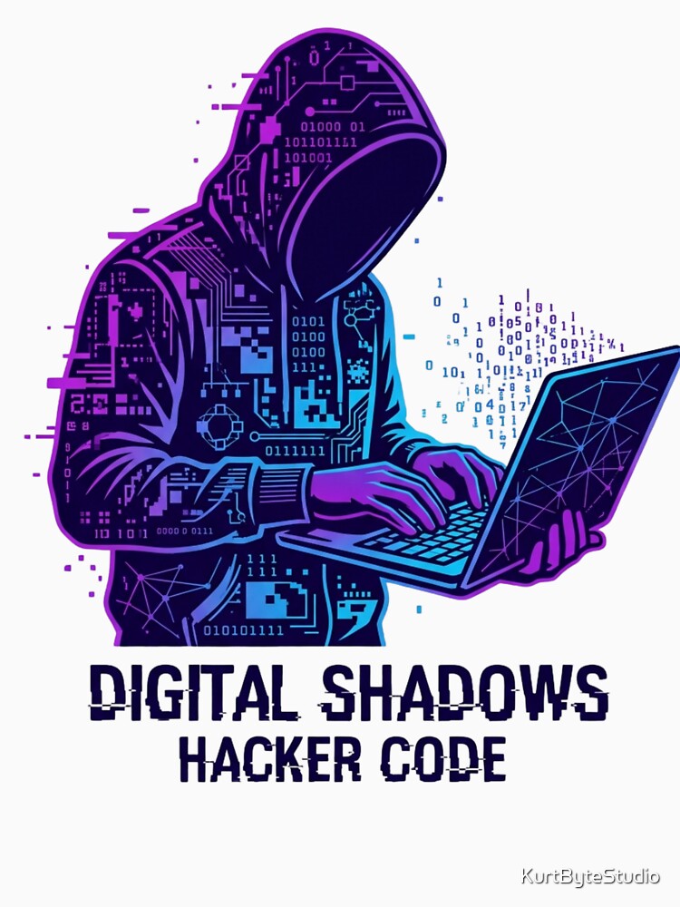 Digital Shadow Hacker Anonymous Shirt by KurtByteStudio