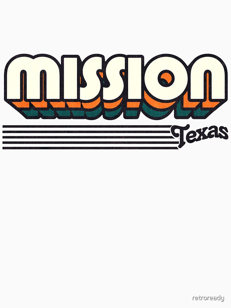Mission, Texas | Retro Stripes by retroready
