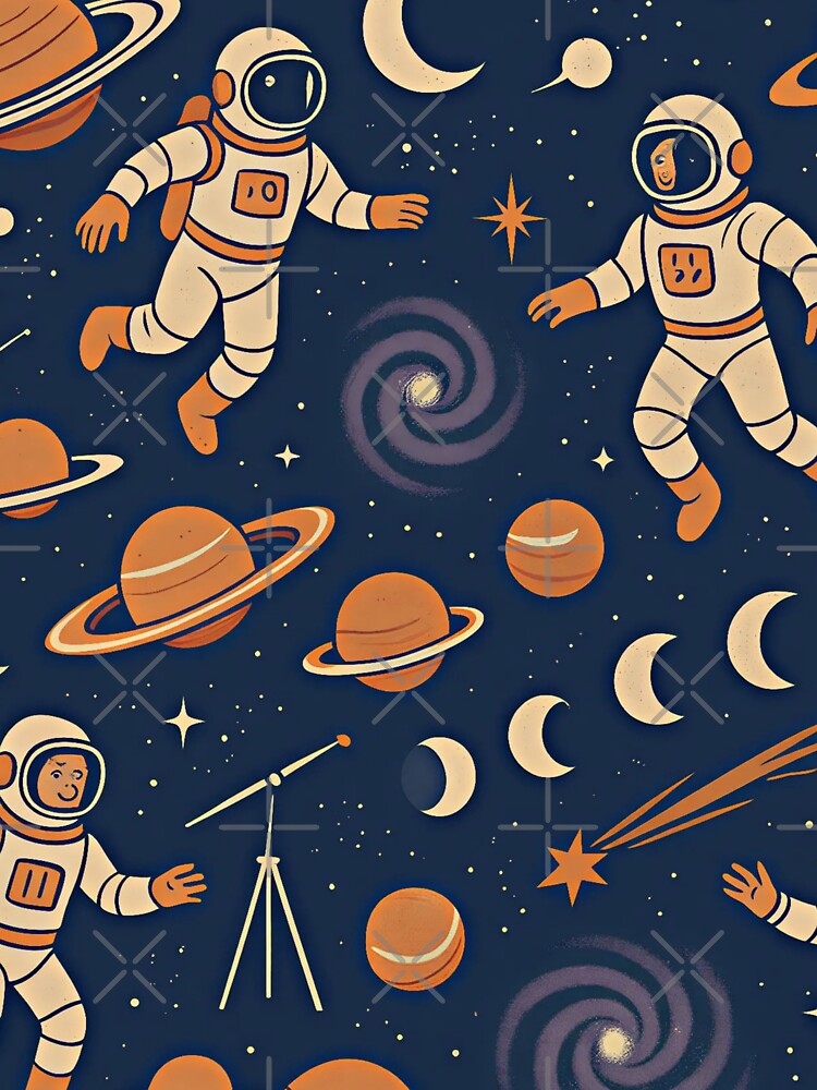 Science and STEM Retro Space Astronomy Design by dxange